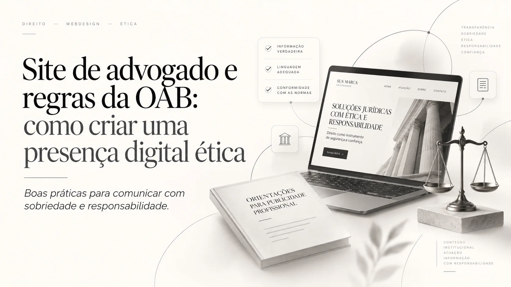 Site de advogado alinhado às regras de publicidade da OAB e presença digital ética